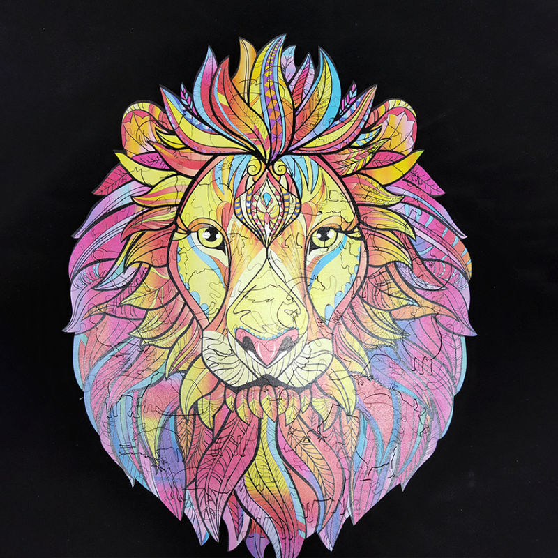 Wooden Lion Jigsaw Puzzle