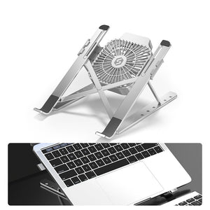 Aluminum Alloy Folding Computer Bracket with Fan