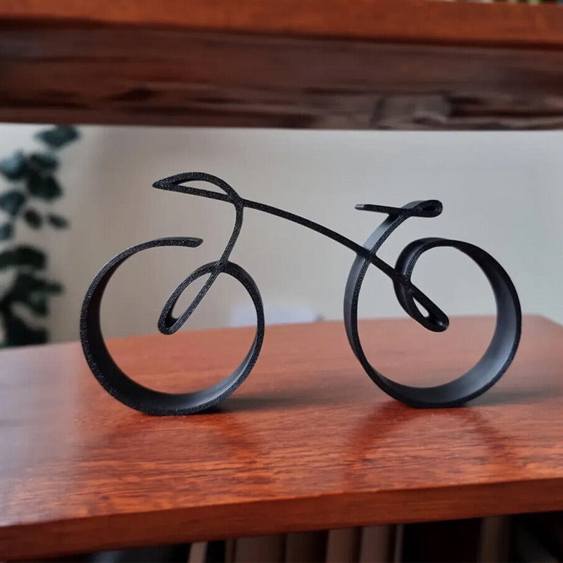 Minimalistic Bicycle Sculpture Wire Framed Style