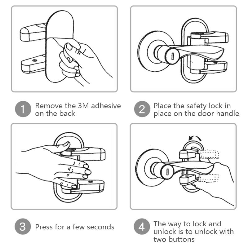 Doors Handles Kids Safety Lock Handles