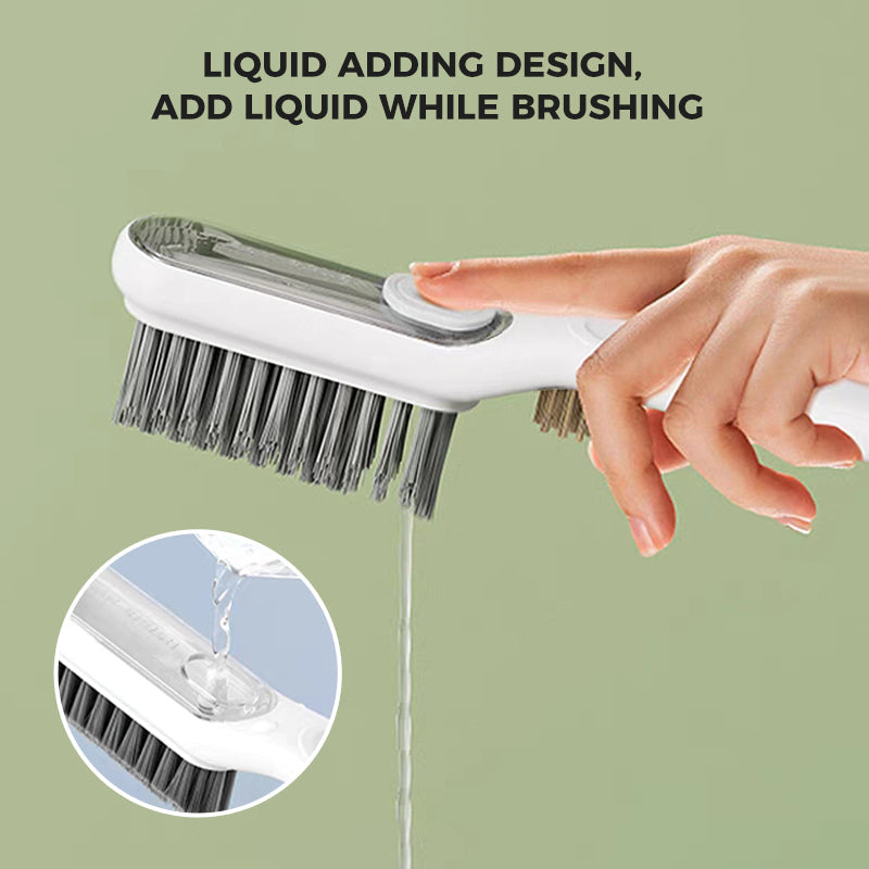 Multi-functional liquid-filled crevice brush