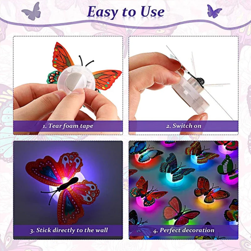 🦋3D LED Butterfly Decoration Night Light