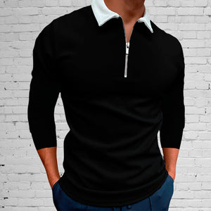 Slim Fit Zip Lapel T-Shirt