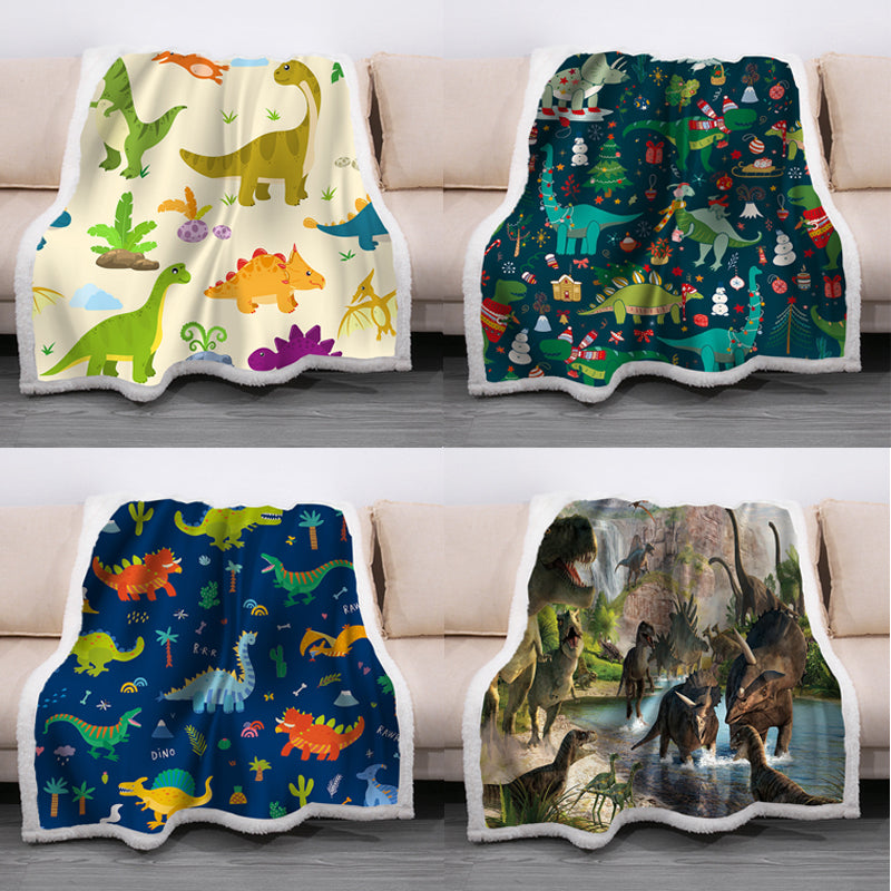 Dinosaur Theme Soft Fleece Blanket