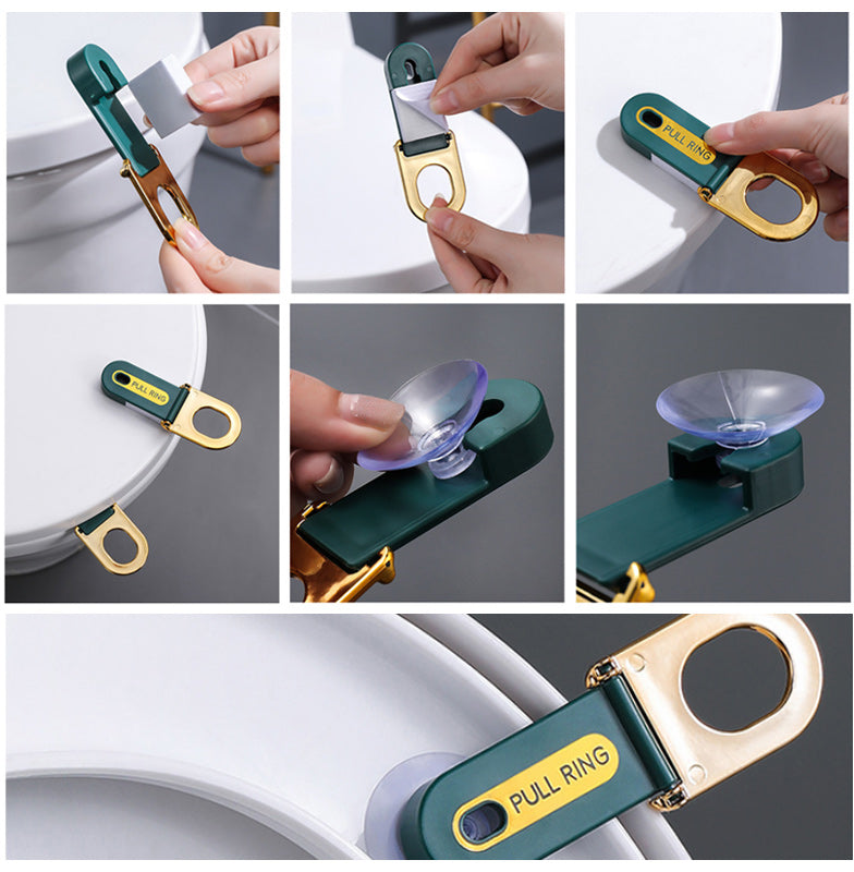 Multifunctional Pull Ring for Toilet Lid