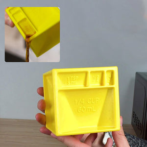 Kitchen cube integrated measuring device