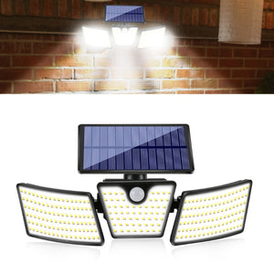 Triple LED Solar Wall Light