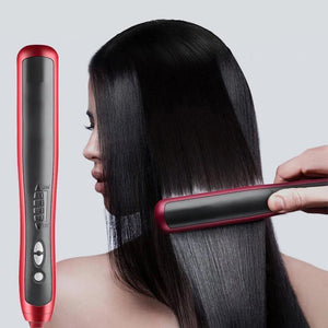 Ceramic straightening hair brush