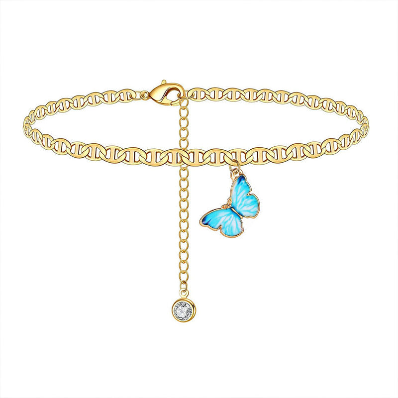 Butterfly Pendant Necklace Bracelet Anklet