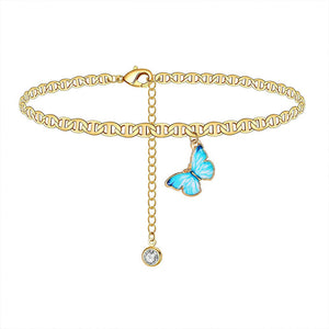 Butterfly Pendant Necklace Bracelet Anklet