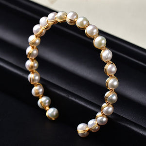 Gold Plated Pearl Bracelet