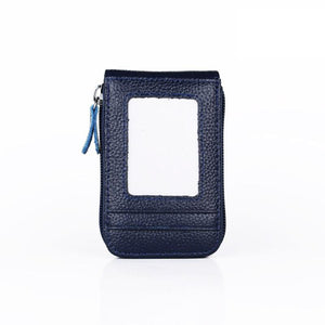 RFID Anti-theft Brushed Leather Organ Card Holder