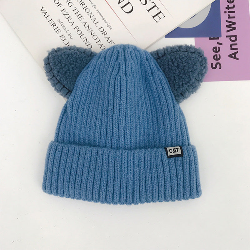 Winter Cat Ears Knitted Beanie