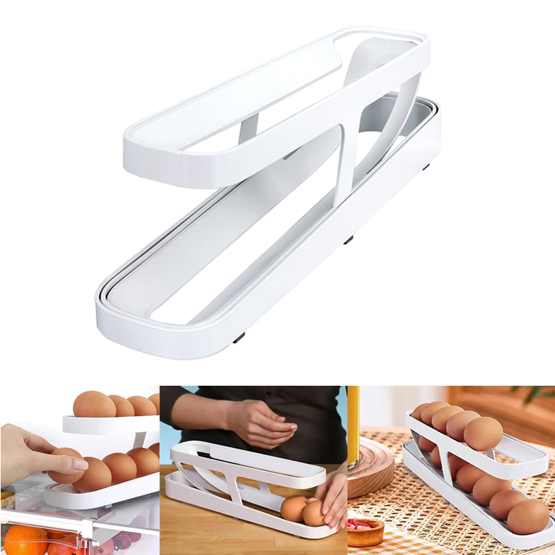 New Automatic Roll-Down Double-layer Egg Dispenser