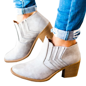 Women Zapatos Mujer Retro Leather Winter Boots