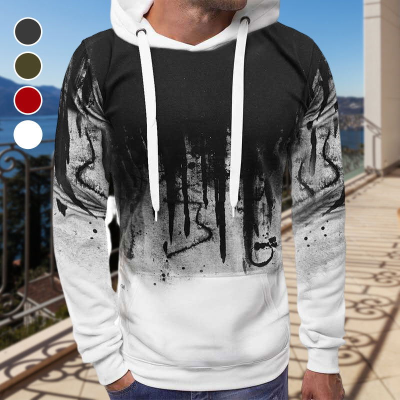 Men's Ink Splash Print Sweatshirt