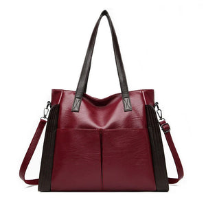 Large-Capacity Texture Soft Leather Handbag