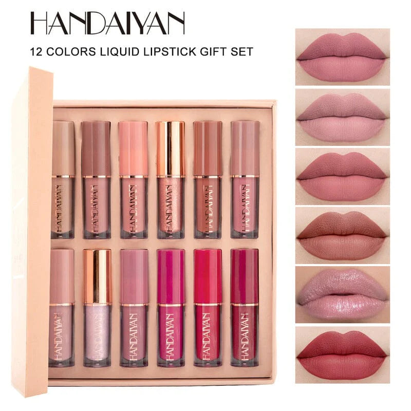 12 Color Liquid Lipstick Set