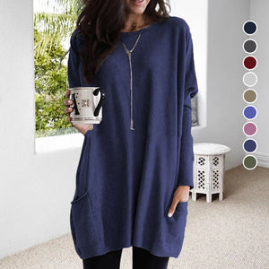 Long Sleeve Casual Pocket T-Shirt