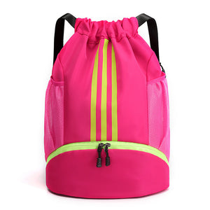 Large Nylon Drawstring Pocket Backpack