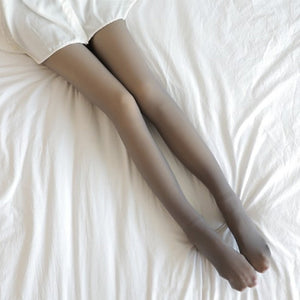 Flawless Legs Fake Translucent Warm Plush Lined Elastic Tights